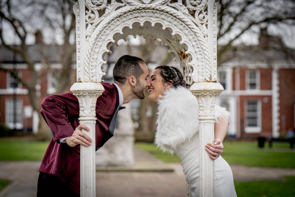 After the Ceremony Bride and Groom Wedding portrait