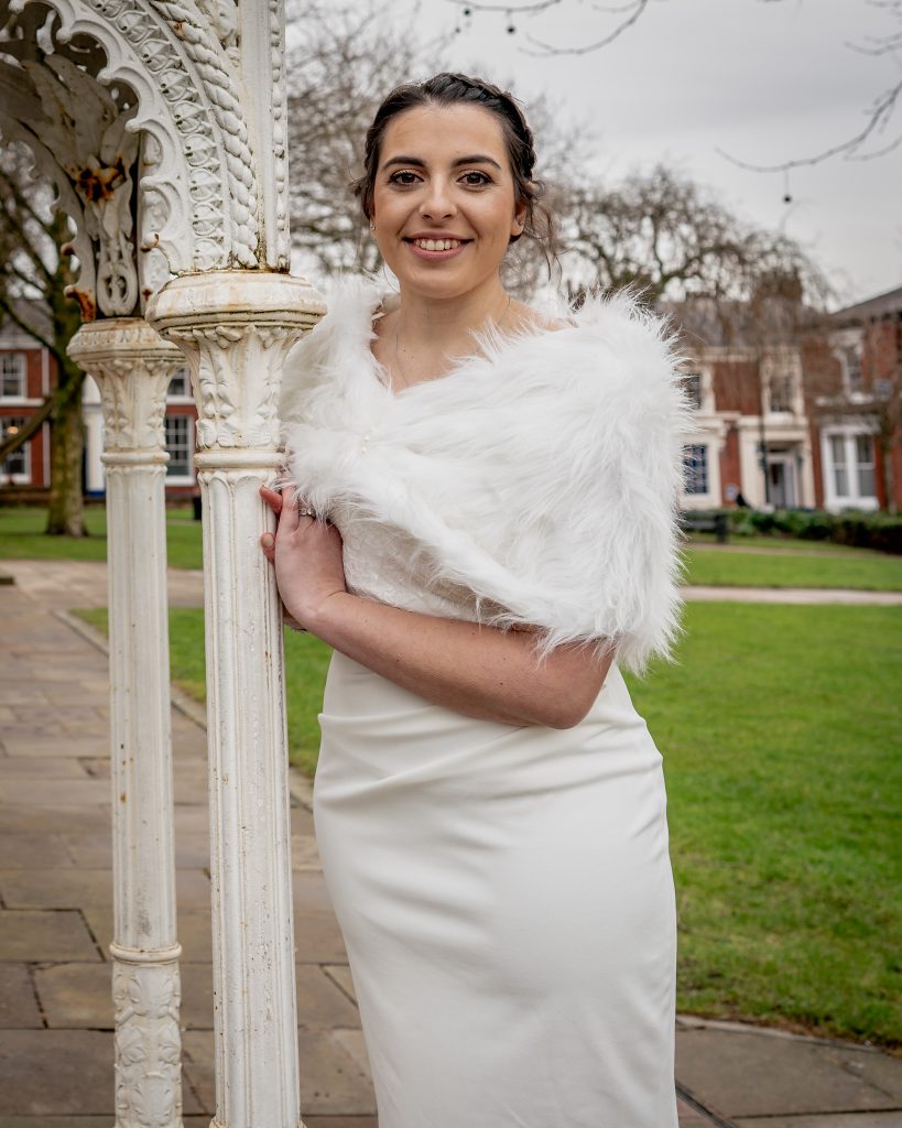 After the Ceremony Bride and Groom Wedding portrait