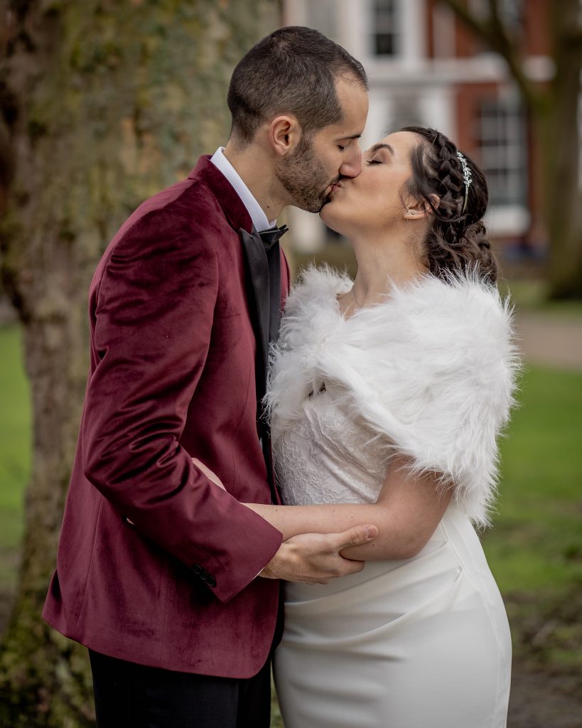 After the Ceremony Bride and Groom Wedding portrait