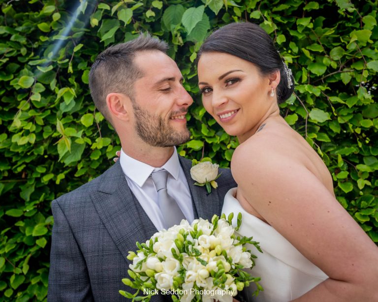 Wedding Couple in Summer Sun Flare